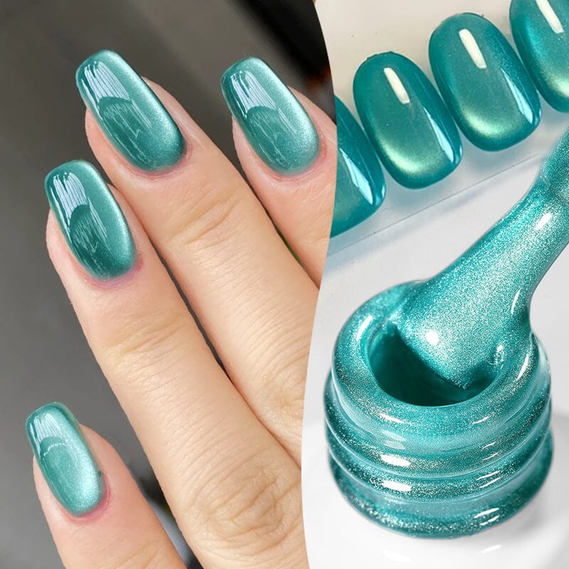 Green Glass Cat Magnetic Gel Polish Freedom Land MY56 10ml Gel Nail Polish BORN PRETTY 