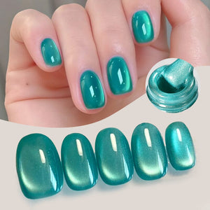 Green Glass Cat Magnetic Gel Polish Freedom Land MY56 10ml Gel Nail Polish BORN PRETTY 