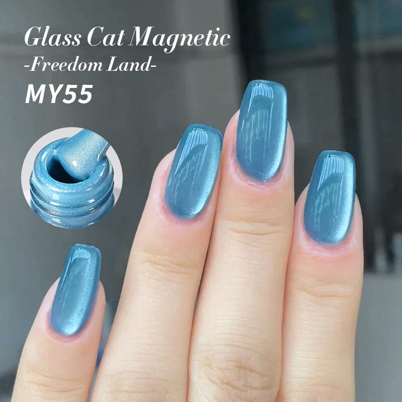 Glass Cat Magnetic Gel Polish Freedom Land 10ml Gel Nail Polish BORN PRETTY MY55 