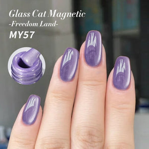 Purple Glass Cat Magnetic Gel Polish Freedom Land MY57 10ml Gel Nail Polish BORN PRETTY 