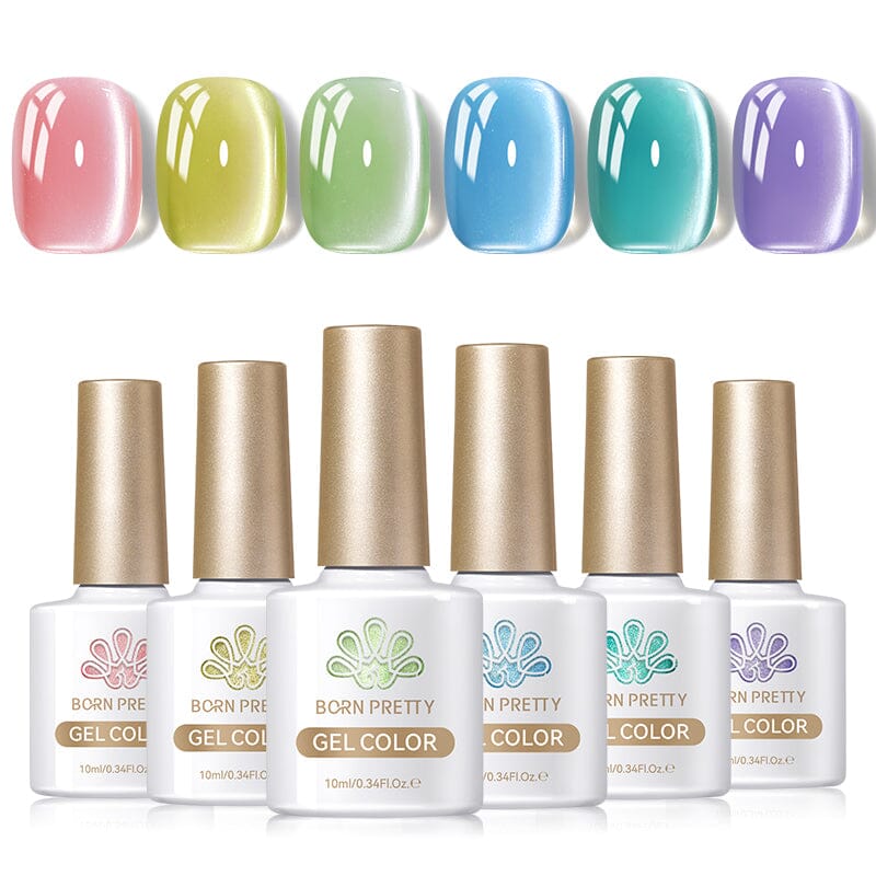 Glass Cat Magnetic Gel Polish Freedom Land 10ml Gel Nail Polish BORN PRETTY 6 Colors 