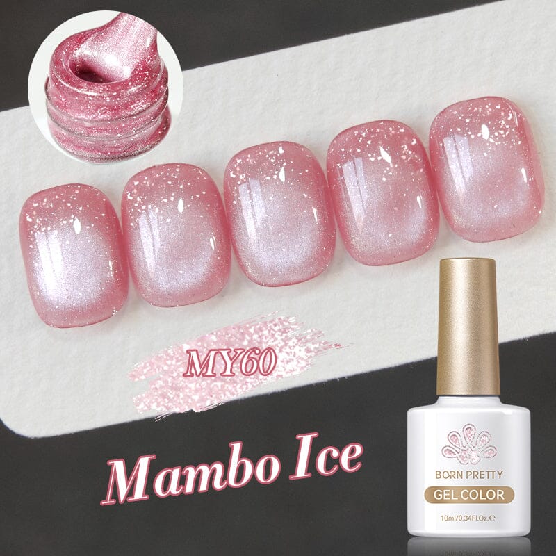 Mambo Ice Glitter Cat Magnetic Gel Polish 10ml Gel Nail Polish BORN PRETTY MY60 