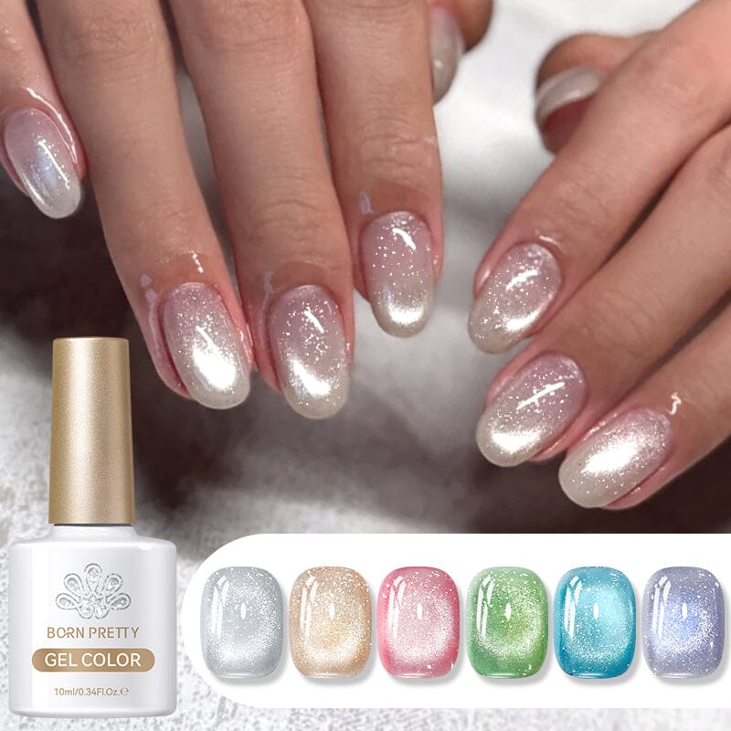 Mambo Ice Glitter Cat Magnetic Gel Polish 10ml Gel Nail Polish BORN PRETTY 6 Colors 
