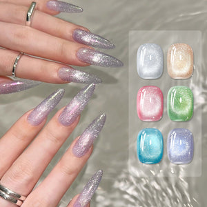 Glitter Cat Magnetic Gel Polish Mambo Ice 10ml Gel Nail Polish BORN PRETTY 6 Colors 