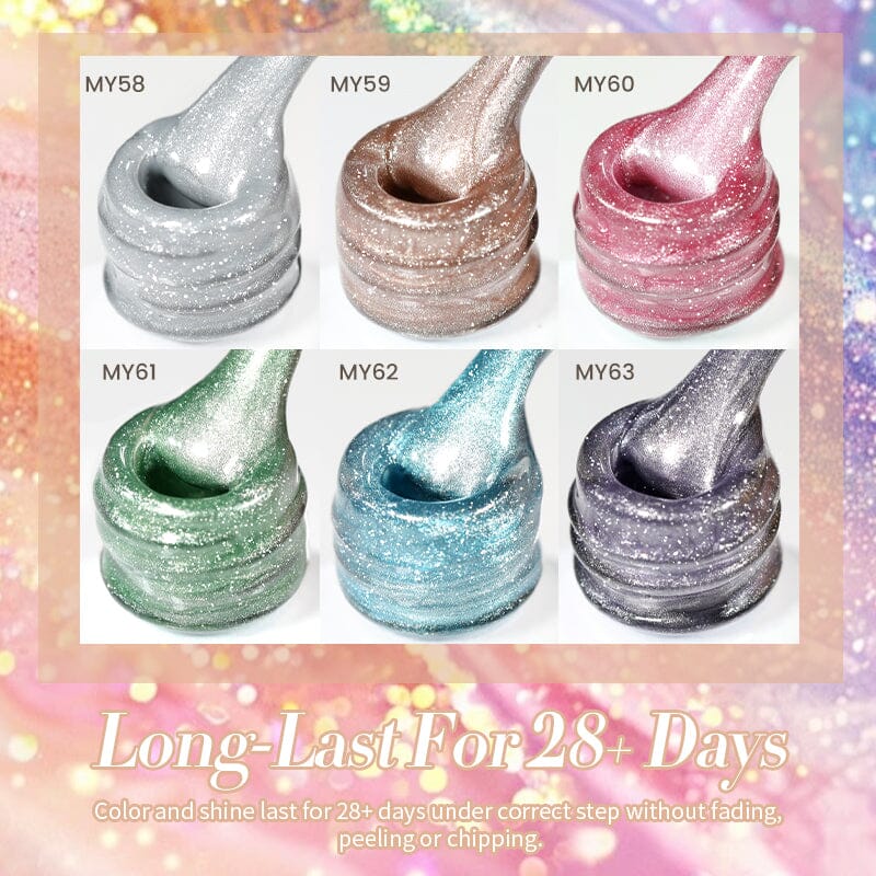 Mambo Ice Glitter Cat Magnetic Gel Polish 10ml Gel Nail Polish BORN PRETTY 