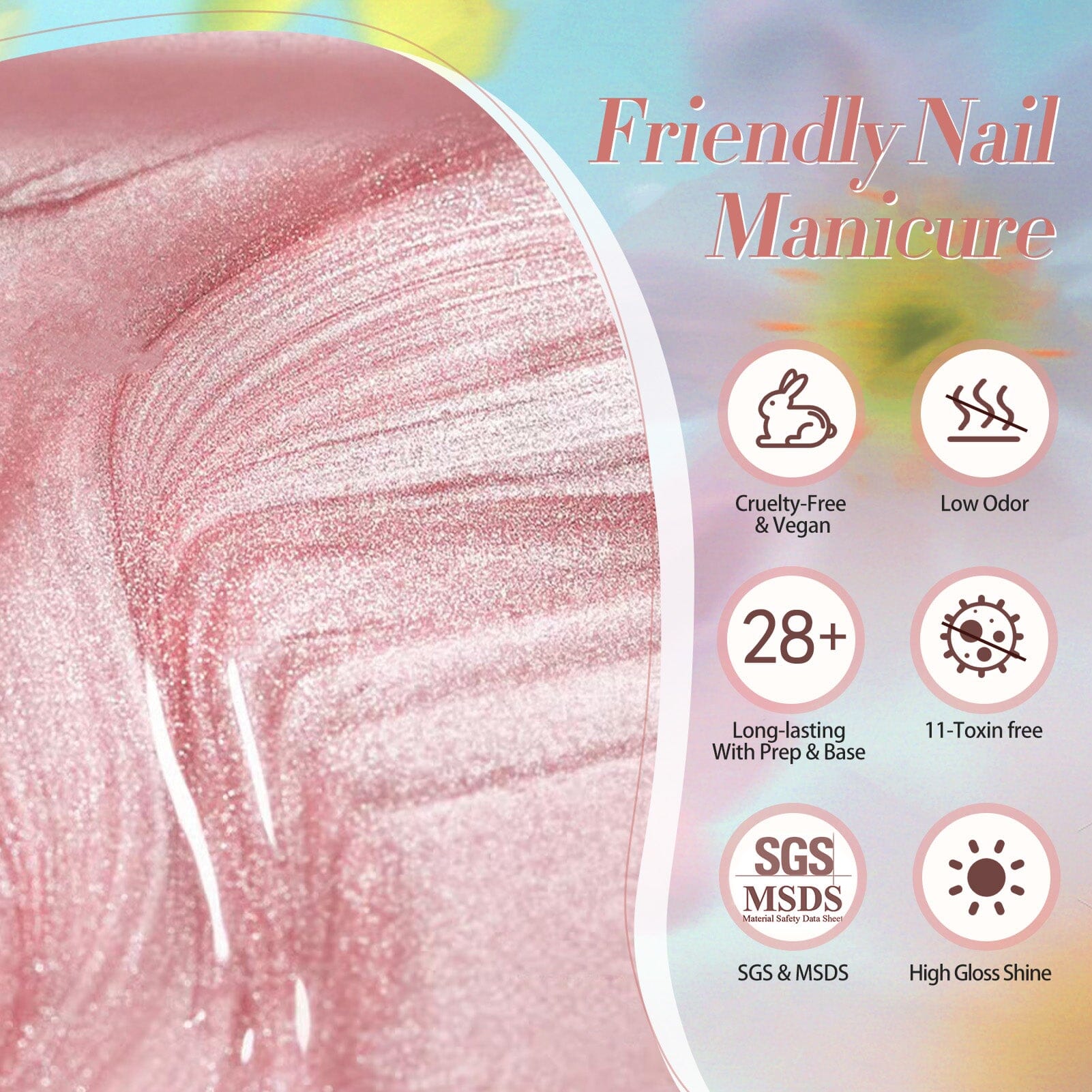 6 Colors Glass Cat Magnetic Gel Polish Set M08 Jasmine Blossoms 7ml Gel Nail Polish BORN PRETTY 