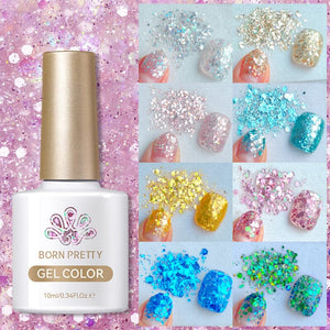 Glitter Sequins Gel Polish SG05-SG16 10ml Gel Nail Polish BORN PRETTY 