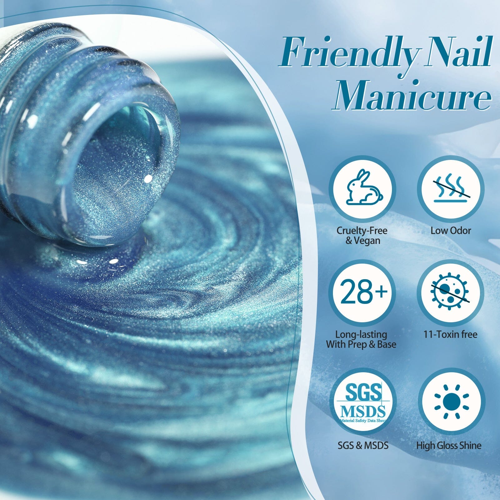 6 Colors Blue Lover Cat Magnetic Gel Polish Set 7ml Gel Nail Polish BORN PRETTY 