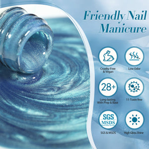 6 Colors Blue Lover Cat Magnetic Gel Polish Set 7ml Gel Nail Polish BORN PRETTY 