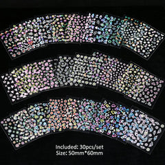 30pcs Flowers 3D Nail Stickers NLS003 Nail Art No Brand 
