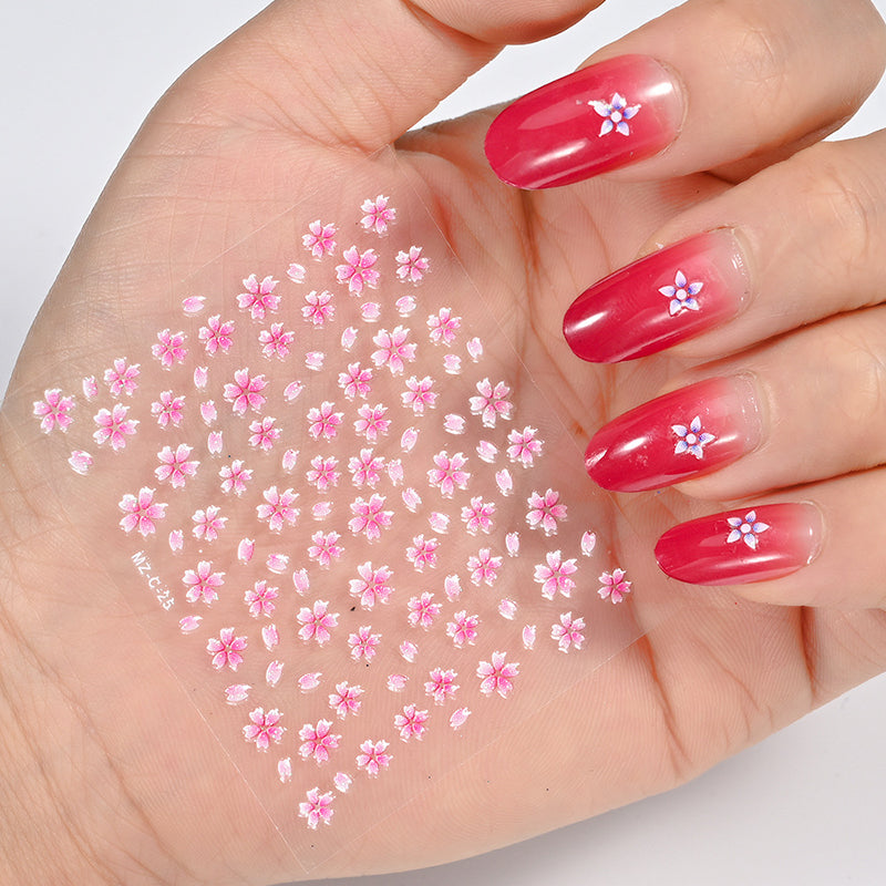 30pcs Flowers 3D Nail Stickers NLS003