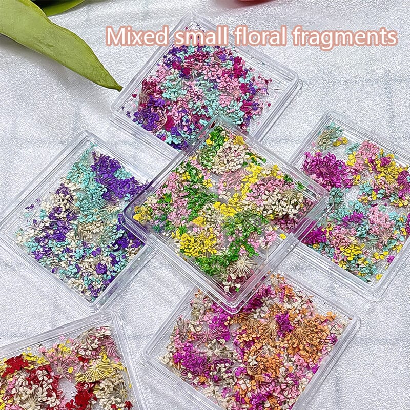 DIY Small Dried Flowers Nail Decoration Nail Decoration No Brand 