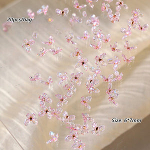 20pcs Ice Transparent Butterflies 3D Nail Decorations Nail Decoration No Brand 03 
