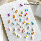 50pcs Resin Ice Transparent Bowknot 3D Nail Decorations Nail Decoration No Brand 03 
