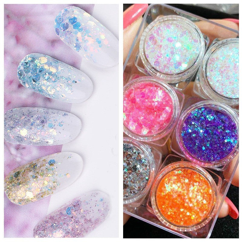 6pcs Hexagon #04 Glitter Sequins Set