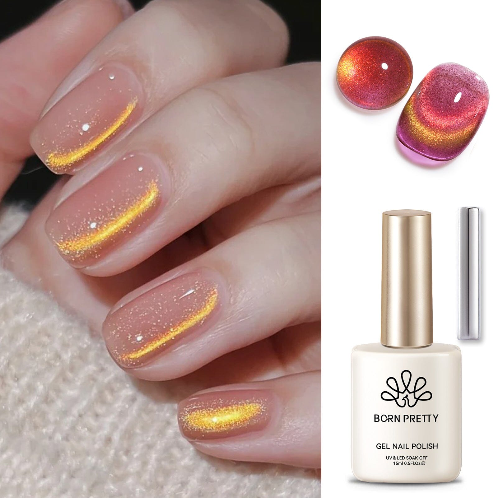 Cat Magnetic Gel Polish 15ml Gel Nail Polish BORN PRETTY MY138 