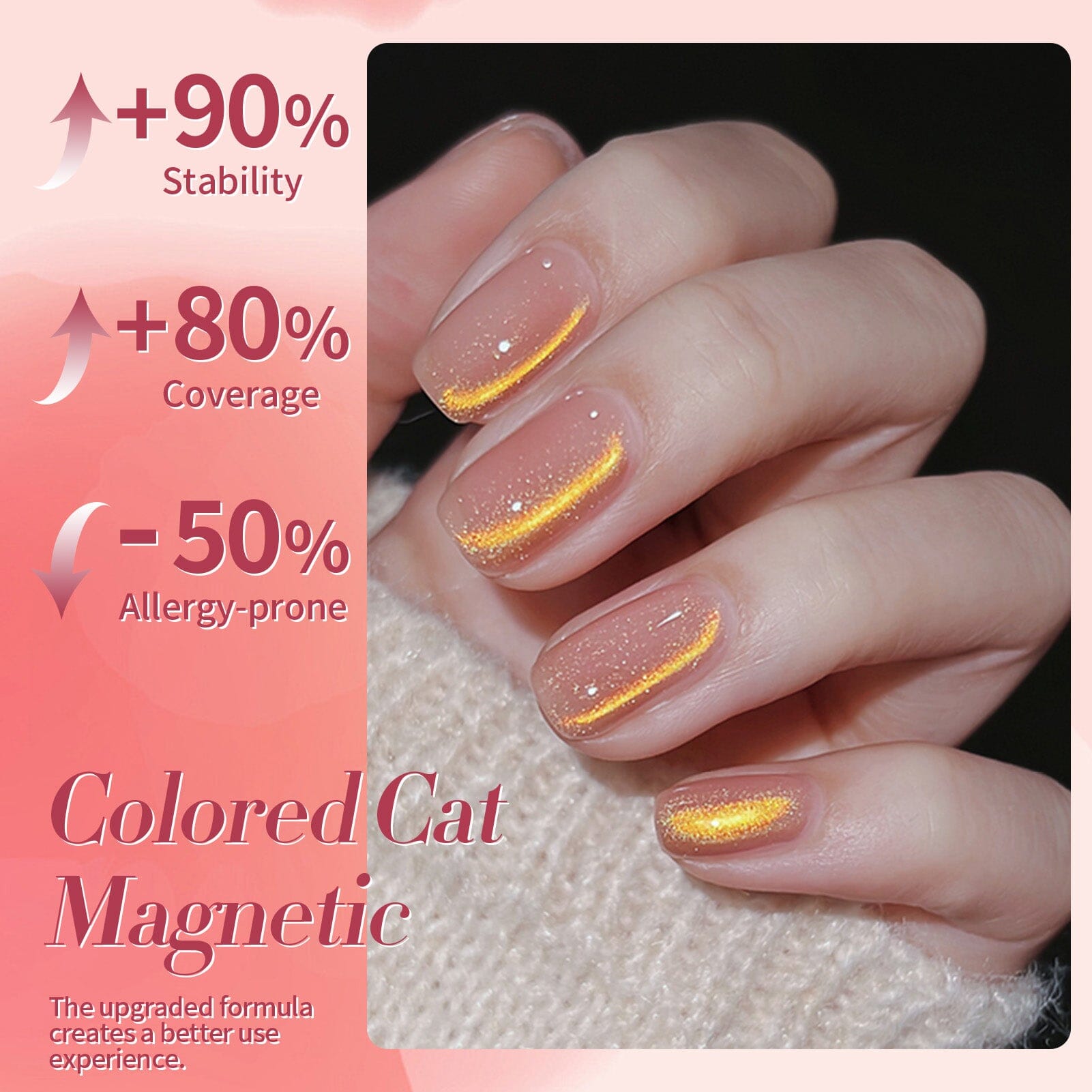 Red Yellow Cat Magnetic Gel Polish MY138 Firefly 15ml Gel Nail Polish BORN PRETTY 