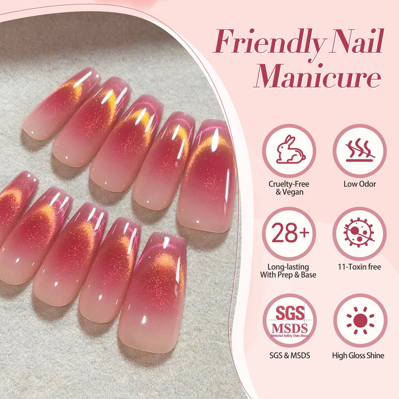 Red Yellow Cat Magnetic Gel Polish MY138 Firefly 15ml Gel Nail Polish BORN PRETTY 