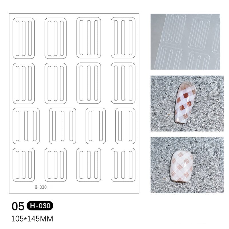 Clear Lines 3D Nail Stickers H-030 Nail Sticker No Brand 