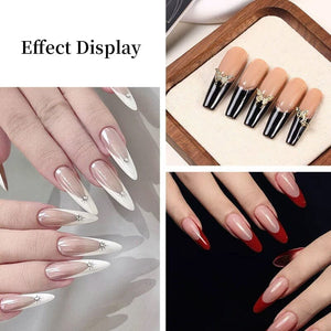 Clear Lace French 3D Nail Stickers H-027 Nail Sticker No Brand 