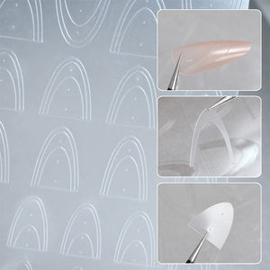 Clear French 3D Nail Stickers H-029 Nail Sticker No Brand 