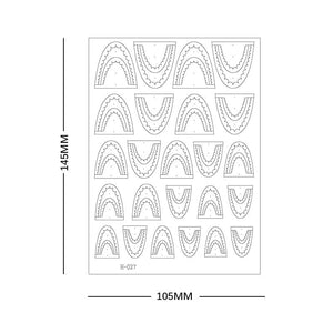 Clear Lace French 3D Nail Stickers H-026 Nail Sticker No Brand 