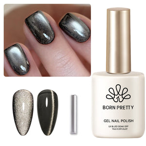 Black Cat Magnetic Gel Polish MY248 Black Pearl 15ml Gel Nail Polish BORN PRETTY 