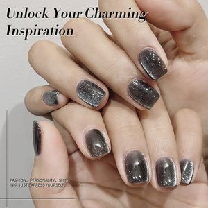 Black Cat Magnetic Gel Polish MY248 Black Pearl 15ml Gel Nail Polish BORN PRETTY 