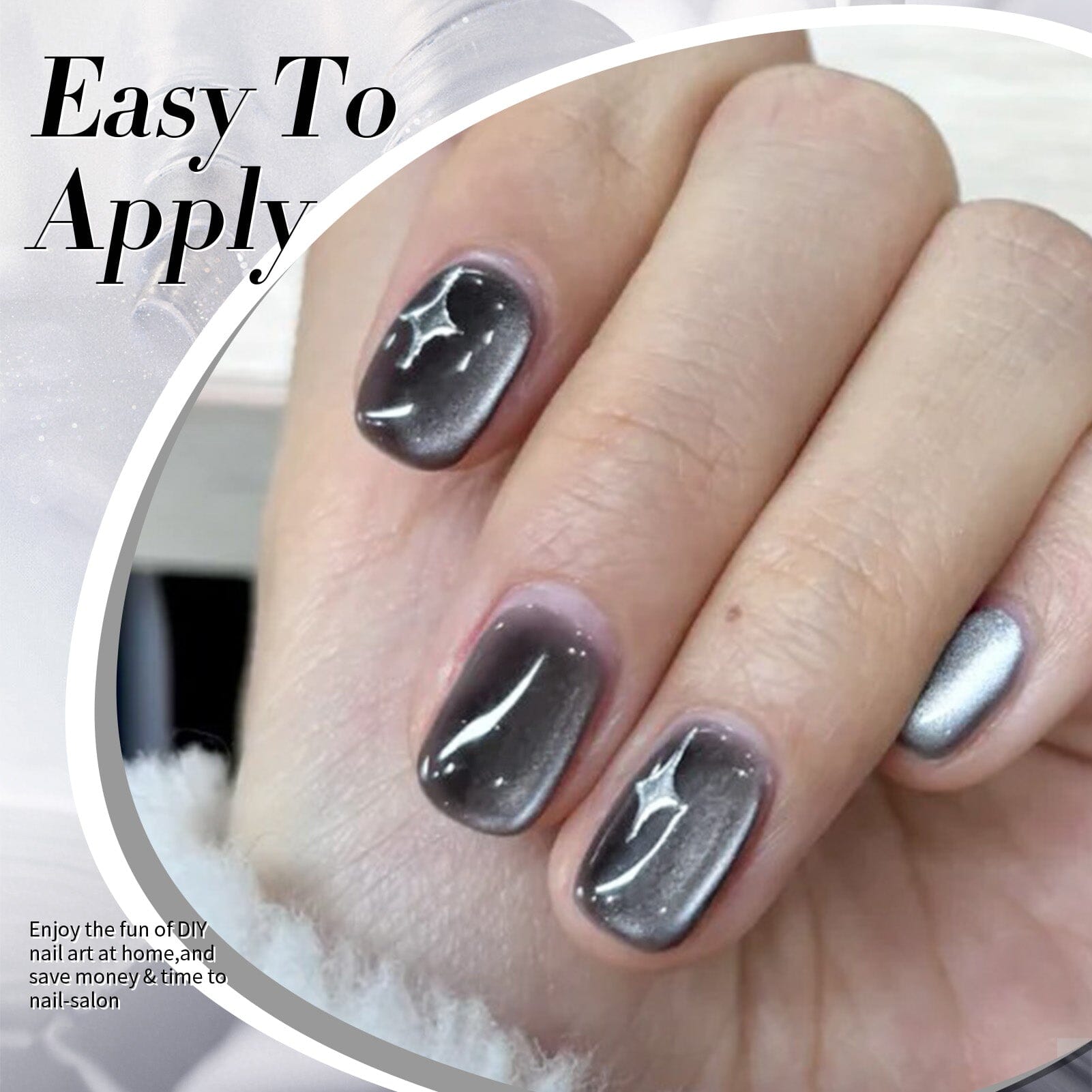 Black Cat Magnetic Gel Polish MY248 Black Pearl 15ml Gel Nail Polish BORN PRETTY 