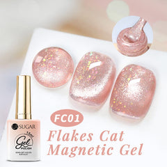 Flakes Cat Magnetic Gel FC01 15ml Gel Nail Polish UR SUGAR 
