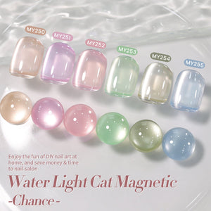 6 Colors Water Light Cat Magnetic Gel Polish Set M38 Chance 7ml Gel Nail Polish BORN PRETTY 