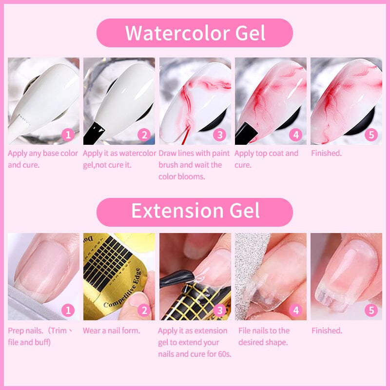 6 in 1 Nail Glue Gel Polish 15ml Base & Top Coat BORN PRETTY 