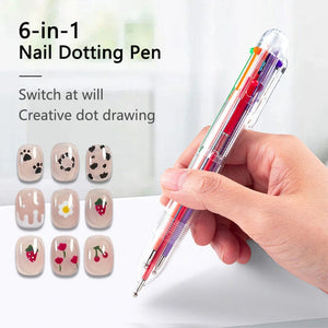 6 In 1 Nail Art Dotting Tools Pen Tools & Accessories No Brand 