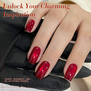 6 Colors Glass Cat Magnetic Gel Polish Set M41 Black Orchid 7ml Gel Nail Polish BORN PRETTY 