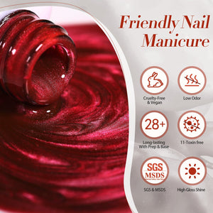 6 Colors Glass Cat Magnetic Gel Polish Set M41 Black Orchid 7ml Gel Nail Polish BORN PRETTY 