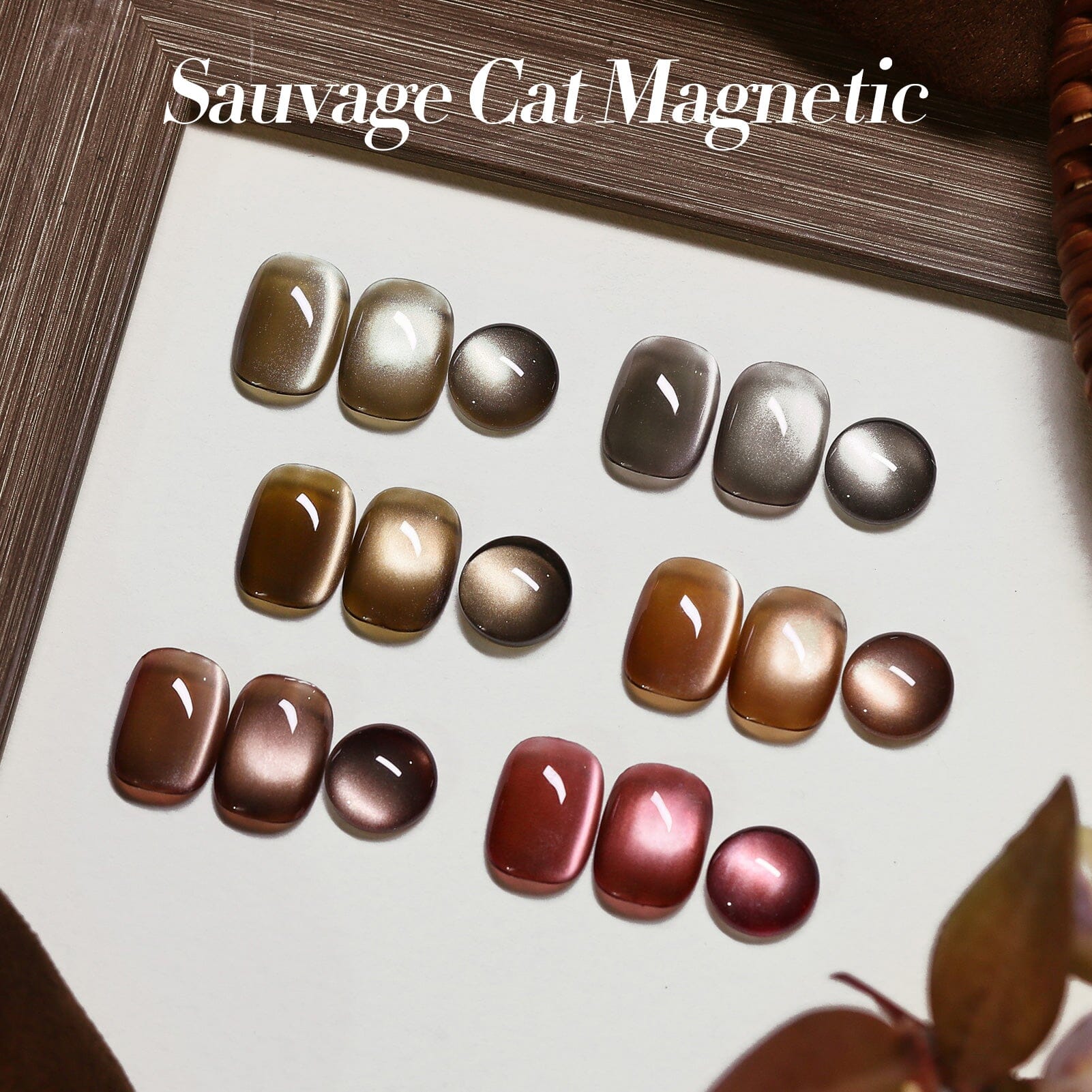 6 Colors Dark Glass Cat Magnetic Gel Polish Set M42 Sauvage 7ml Gel Nail Polish BORN PRETTY 