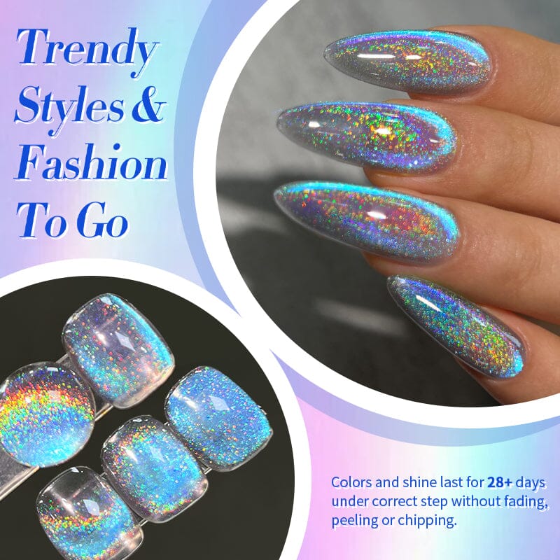 Blue Purple Holo Cat Magnetic Gel Polish MY122 Midnight 10ml Gel Nail Polish BORN PRETTY 