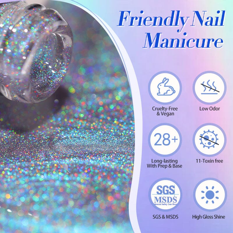 Blue Purple Holo Cat Magnetic Gel Polish MY122 Midnight 10ml Gel Nail Polish BORN PRETTY 