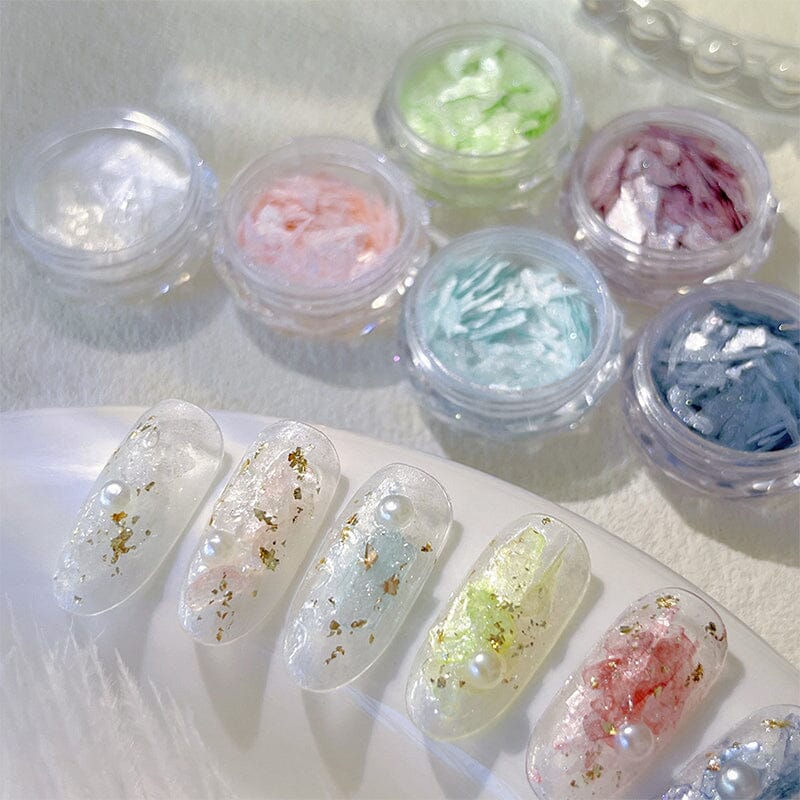 Irregular Natural Shell Pieces 3D Nail Decorations Nail Decoration No Brand 