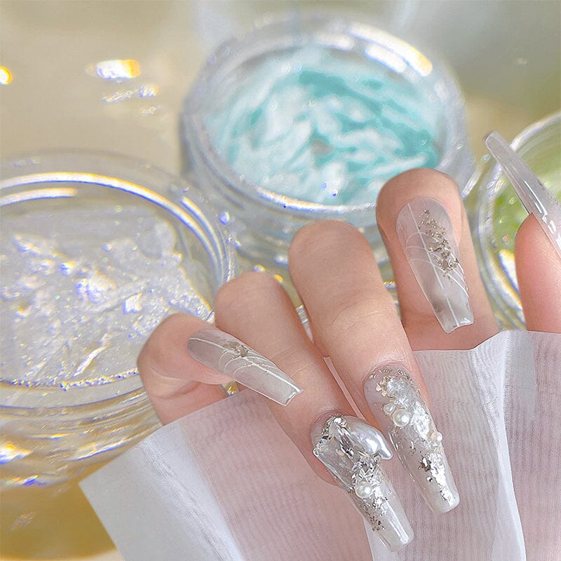 Irregular Natural Shell Pieces 3D Nail Decorations Nail Decoration No Brand 