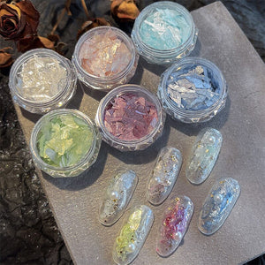 Irregular Natural Shell Pieces 3D Nail Decorations Nail Decoration No Brand 