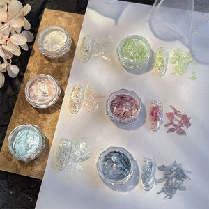 Irregular Natural Shell Pieces 3D Nail Decorations Nail Decoration No Brand 