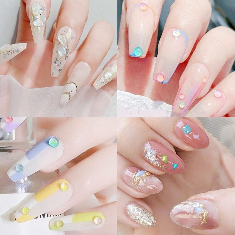 50pcs Mixed Color Broken Glass Irregular Rhinestone Nail Decorations Nail Decoration No Brand 
