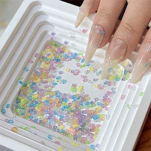 50pcs Mixed Color Broken Glass Irregular Rhinestone Nail Decorations Nail Decoration No Brand 