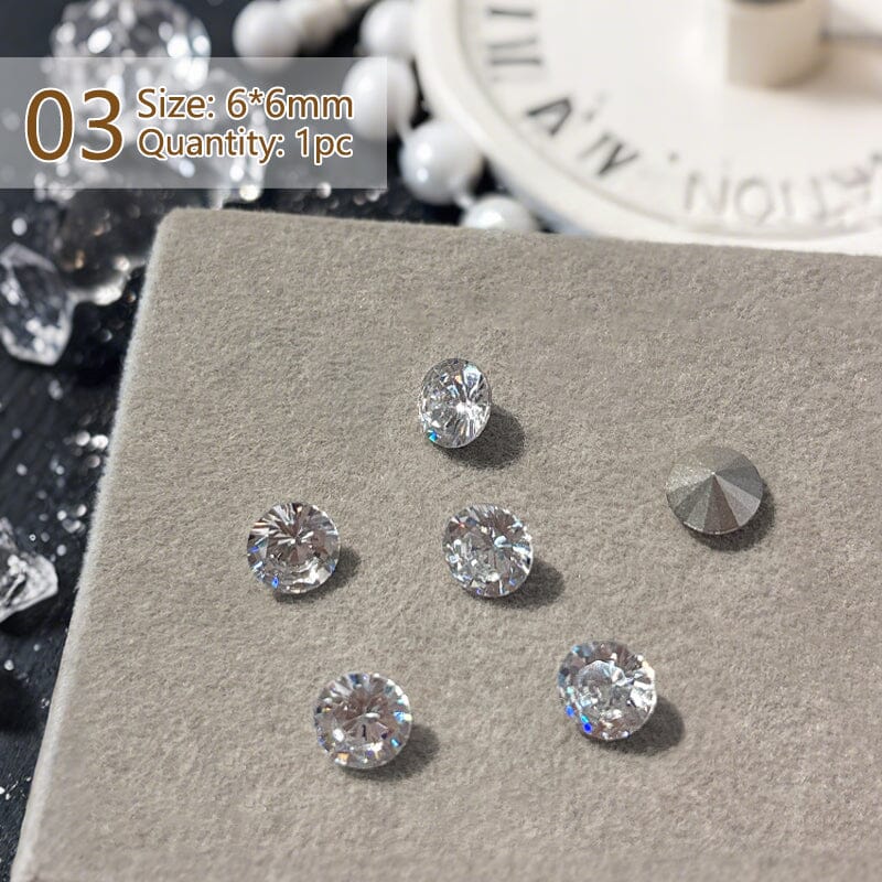Geometric Crystal Love Heart Rhinestone Nail Decoration Nail Decoration No Brand 03 