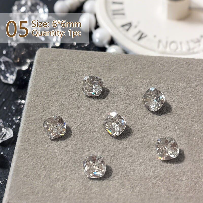 Geometric Crystal Love Heart Rhinestone Nail Decoration Nail Decoration No Brand 05 