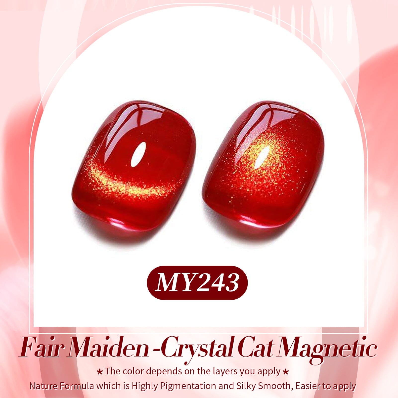 Red Pearl Cat Magnetic Gel Polish 15ml Gel Nail Polish BORN PRETTY 