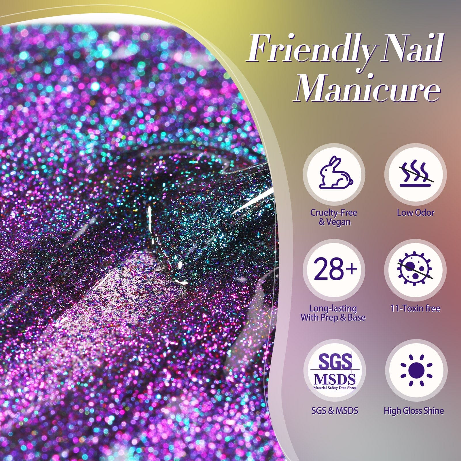 6 Colors Chameleon Nail Gel Polish S24 Infinity 7ml Gel Nail Polish BORN PRETTY 