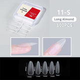 100pcs/box Matte Clear False Nail Tips Nail Tips No Brand 11 