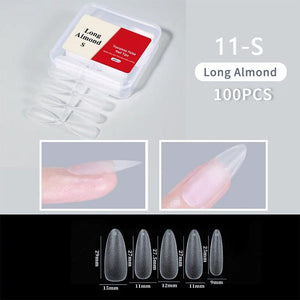 100pcs/box Matte Clear False Nail Tips Nail Tips No Brand 11 